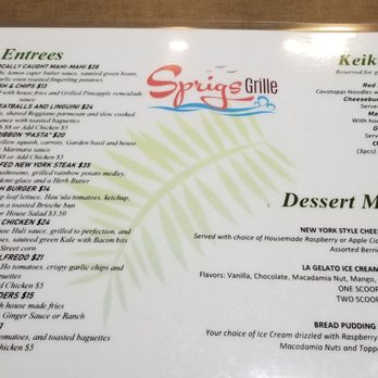 Sprigs Grille Restaurant - Seafood Near Me - Kapolei, Hawaii