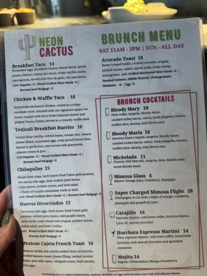 Menu photo 1 Neon Cactus Fairview, TX
