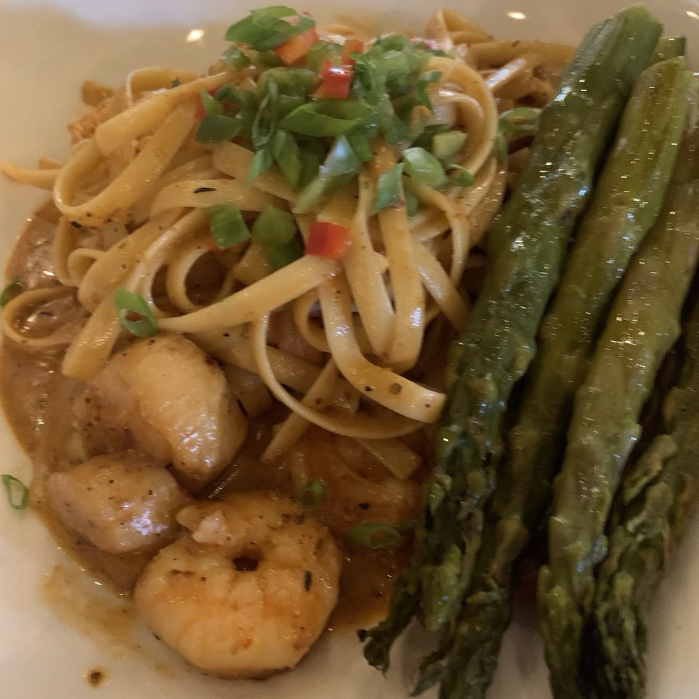 Village Tavern - My favorite seafood Cajun pasta - New American Near Me - Winston-Salem, North Carolina
