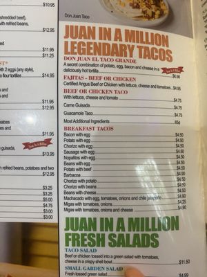 Menu photo 2 Juan In A Million Austin, TX Menu photo 2 Juan In A Million Austin, TX