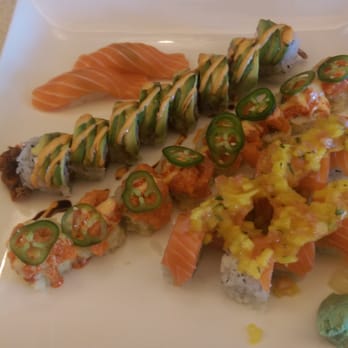 Kana Sushi - Baltimore Roll (top), Super Nova Roll (center), Bora Bora Roll (bottom) - Japanese Near Me - Springfield, Virginia