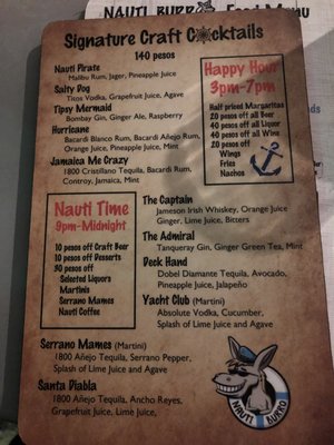 Menu photo 1 Nauti Burro Puerto Aventuras, ROO