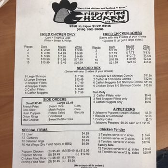 Crispy Fried Chicken - Menu - Chicken Wings Near Me - San Diego, California