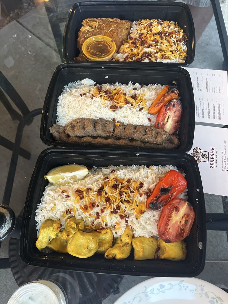 Food from Zereshk Persian Cuisine