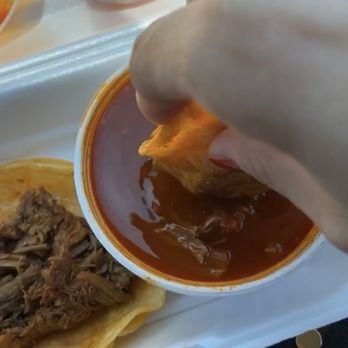 El Cabo Pepe's - Dip'n my dorado taco in my consume con carne. Yum!! - Tacos Near Me - Burbank, California El Cabo Pepe's - Dip'n my dorado taco in my consume con carne. Yum!! - Tacos Near Me - Burbank, California