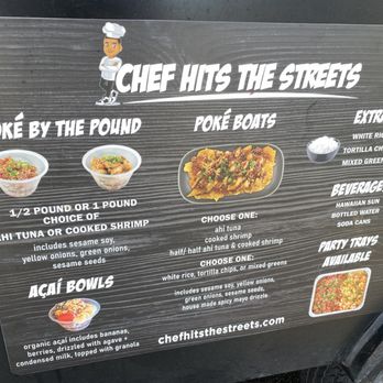 Chef Hits The Streets - Menu - Poke Near Me - Tracy, California