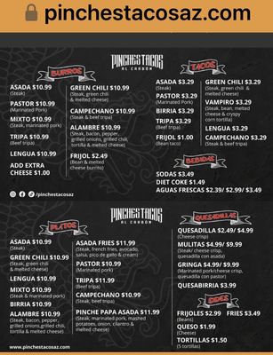Menu photo 3 Pinches Tacos Al Carbon Phoenix, AZ Menu photo 3 Pinches Tacos Al Carbon Phoenix, AZ
