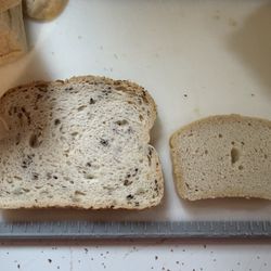 Bread SRSLY - Carbonaut GF Bread (left) next to Bread Seriously.