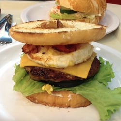 Mister Donut - Doesn't this donut burger look like a Mexican complete with a sombrero?