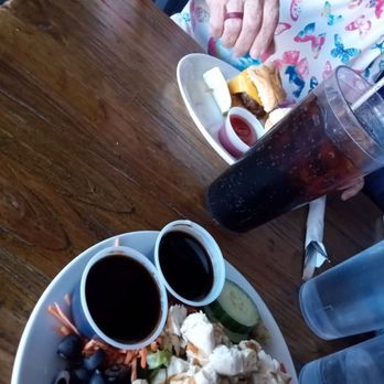 Trident Grill II - House salad with chicken and Sliders - Seafood Near Me - Tucson, Arizona