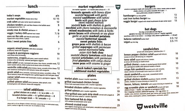 Menu photo 7 Westville New York, NY Menu photo 7 Westville New York, NY