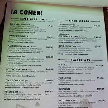 Cucapa - Menu - Breweries Near Me - Guadalajara, JAL
