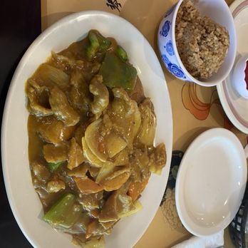 Chinese Dragon Restaurant - Curry beef dinner portion; fried rice. - Chinese Near Me - Bastrop, Texas Chinese Dragon Restaurant - Curry beef dinner portion; fried rice. - Chinese Near Me - Bastrop, Texas