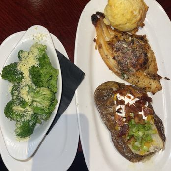 Copeland's - Stuff Catfish Broccoli and baked potato with a biscuit - Cajun/Creole Near Me - Atlanta, Georgia
