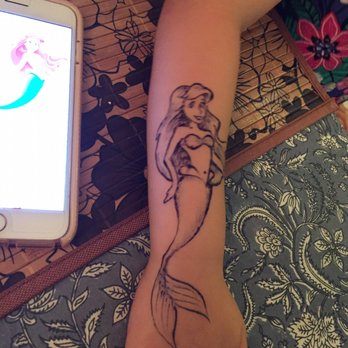 Honolulu Henna - The Little Mermaid using Jagua - Henna Artists Near Me