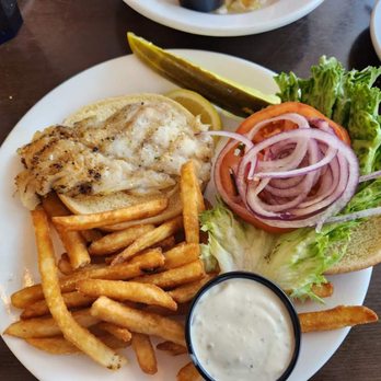 Rum Bay Restaurant - Grouper Sandwich - Too Pricey at $26 - Seafood Near Me - Cape Haze, Florida