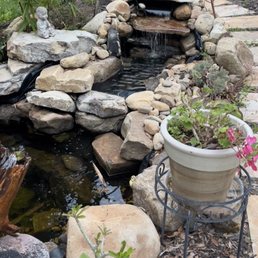 Front yard. Small pond was installed. Morning coffee here is perfect. Front yard. Small pond was installed. Morning coffee here is perfect.