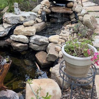 Terranova Landscapes & Designs - Front yard. Small pond was installed. Morning coffee here is perfect. - Landscape Architects or Designers Near Me - Clearwater, Florida Terranova Landscapes & Designs - Front yard. Small pond was installed. Morning coffee here is perfect. - Landscape Architects or Designers Near Me - Clearwater, Florida