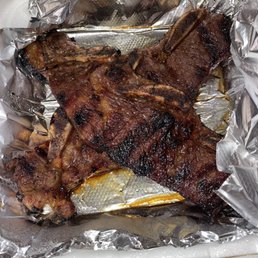 Galbi - 3-Bone beef grilled short ribs marinated in soy sauce (10/10) flavor was just phenominal.