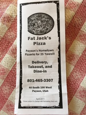 Menu photo 4 Fat Jacks Pizza Payson, UT