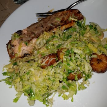 MangoSeed Restaurant - Jerk salmon with plantain and veggies - Caribbean Near Me - Brooklyn, New York
