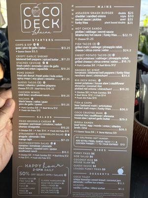 Menu photo 8 Coco Deck Lahaina, HI Menu photo 8 Coco Deck Lahaina, HI