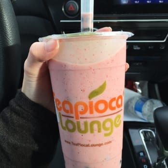 Teapioca Lounge - Strawberry smoothie extra sweet with boba! So yummy yet so cheap! - Coffee & Tea Near Me - Oklahoma City, Oklahoma Teapioca Lounge - Strawberry smoothie extra sweet with boba! So yummy yet so cheap! - Coffee & Tea Near Me - Oklahoma City, Oklahoma