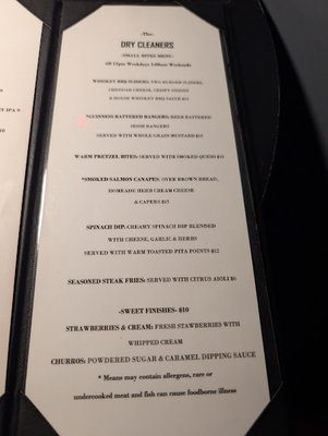 Menu photo 1 The Dry Cleaners Raleigh, NC
