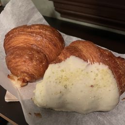 geoge and pistachio croissant