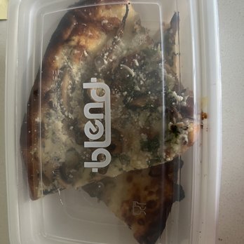 Blend Astoria - Flatbread pizza TO GO, in a plastic container? Where's the pizza box? Why offer that on your menu then? Give me my money back!!! - Latin American Near Me - Astoria, New York