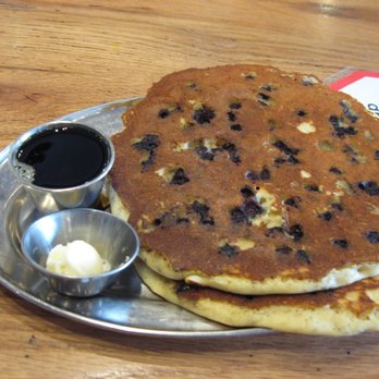 Green Sage Cafe - Downtown - large pancakes and look at all of those blueberries :-) - Coffee & Tea Near Me - Asheville, North Carolina