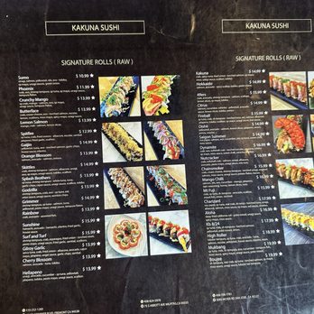 Kakuna Sushi - Menu - Ramen Near Me - San Jose, California