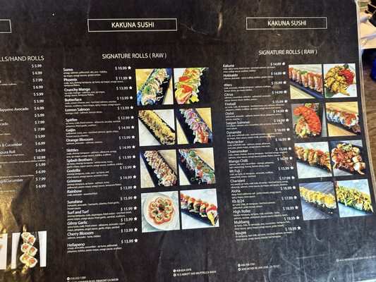 Menu photo 6 Kakuna Sushi San Jose, CA