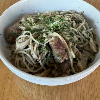 Outpost Kitchen - Braised lamb with sesame noodles - Breakfast & Brunch Near Me - Costa Mesa, California Outpost Kitchen - Braised lamb with sesame noodles - Breakfast & Brunch Near Me - Costa Mesa, California