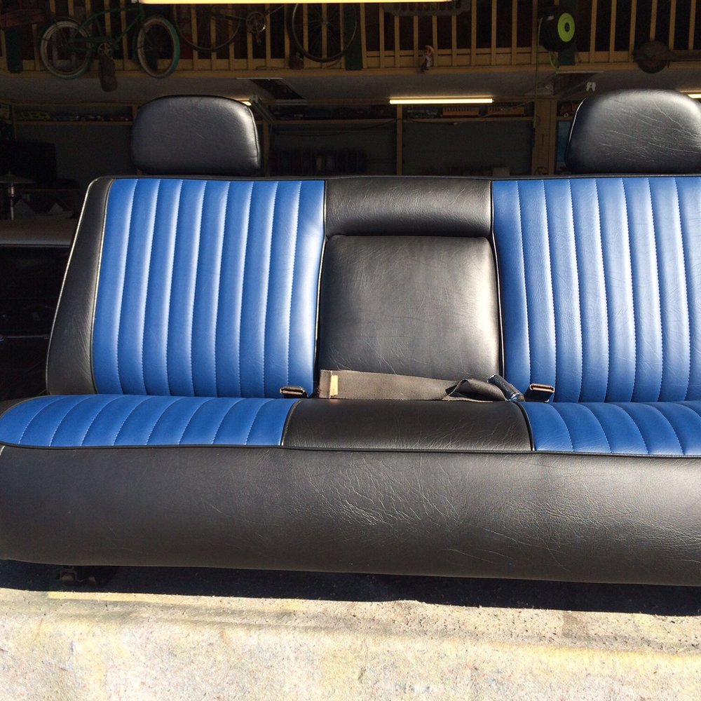 Vargas Auto Upholstery - The finished product. I was worried about the alignment of the headrests with the blue but in person it looks great. Looks and feels new. - Auto Upholstery Near Me - Sunnyvale, California Vargas Auto Upholstery - The finished product. I was worried about the alignment of the headrests with the blue but in person it looks great. Looks and feels new. - Auto Upholstery Near Me - Sunnyvale, California