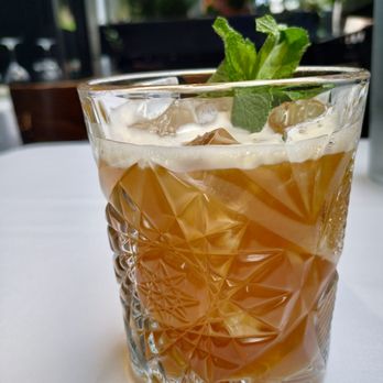 Lupa - Sassi Sour made with Four Roses Bourbon, mint, lemon and Lucano Amaro. - Italian Near Me - New York, New York Lupa - Sassi Sour made with Four Roses Bourbon, mint, lemon and Lucano Amaro. - Italian Near Me - New York, New York