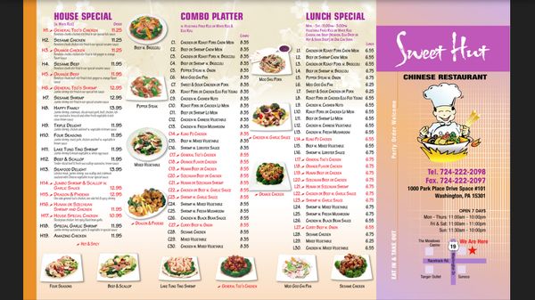 Menu photo 4 Sweet Hut Chinese Restaurant Washington, PA Menu photo 4 Sweet Hut Chinese Restaurant Washington, PA