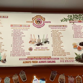 Smiling Donuts - Drinks - Bubble Tea Near Me - Pflugerville, Texas