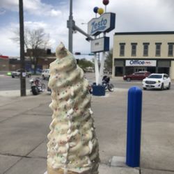 Dick's Zesto - Cone dipped in cake batter