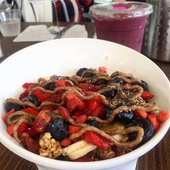 Revelations Cafe - Açaí bowl topped with fruit, granola, pecan butter, chia seeds - Breakfast & Brunch Near Me - Lutz, Florida