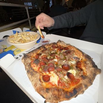 Limoni Belli - Meat lovers Pizza and fries - Pizza Near Me - Chicago, Illinois