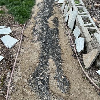 Luxwood Landscape - Here is what it looks like after the rain. The top DG material is washed out to the underlying gravel. - Landscaping Near Me