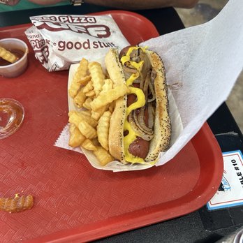A Chicago Bite - Polish dog with grilled onion n mustard. AMAZING! - Chicken Wings Near Me - Schertz, Texas