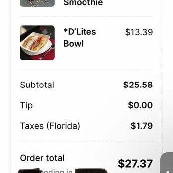 D'Lites Emporium - Receipt - Ice Cream & Frozen Yogurt Near Me - Aventura, Florida