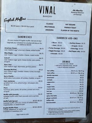 Menu photo 4 Vinal Bakery Somerville, MA