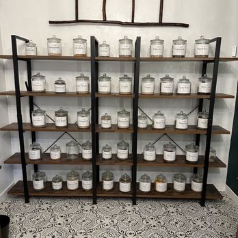 The Green Omen Apothecary - a shelf full of jars - Tea Rooms Near Me - Atascadero, California The Green Omen Apothecary - a shelf full of jars - Tea Rooms Near Me - Atascadero, California