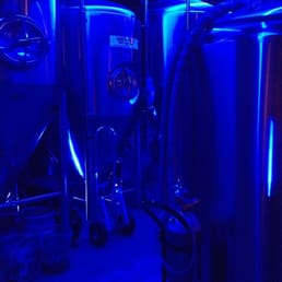 Stainless steel fermenting tanks