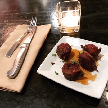 Bocado Tapas Wine Bar - Vieiras con Trufa y Tocino - bacon wrapped scallops - Wine Bars Near Me - Worcester, Massachusetts Bocado Tapas Wine Bar - Vieiras con Trufa y Tocino - bacon wrapped scallops - Wine Bars Near Me - Worcester, Massachusetts