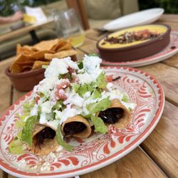 Arriba Abajo - Wagyu Barbacoa Taquitos.