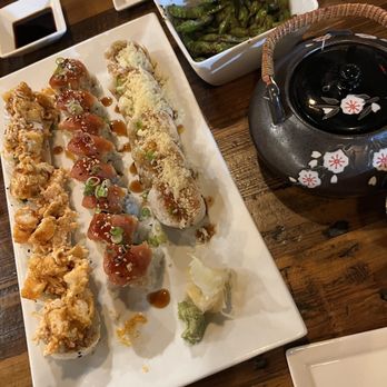 Kai Sushi - Kai, Red Dragon, and TNT Rolls ~ Spicy Edamame - Sushi Bars Near Me - Leander, Texas Kai Sushi - Kai, Red Dragon, and TNT Rolls ~ Spicy Edamame - Sushi Bars Near Me - Leander, Texas
